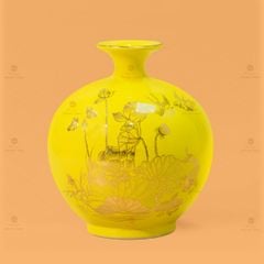 Quả Hút Lộc Men Màu Bảo Liên Bình An Vẽ Vàng